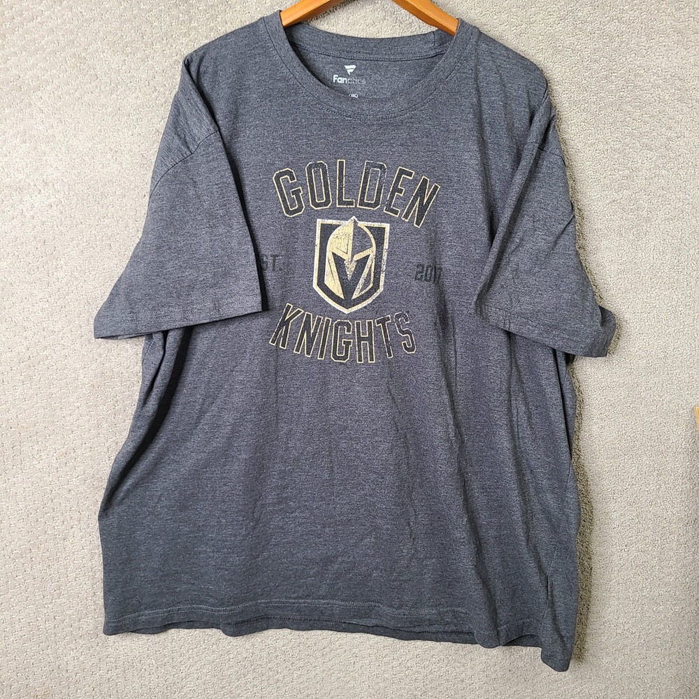 Fanatics‎ Shirt Mens 3XL Gray Vegas Golden Knights Graphic Tee Cotton Blend